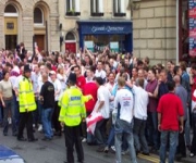 Noisy crowd in Bath